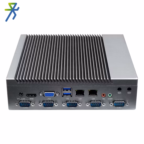 High Performance VGA USB3.0 COM DC 12V Dual LAN Fanless Linux Ubuntu Industrial Mini PC with Parallel Port
